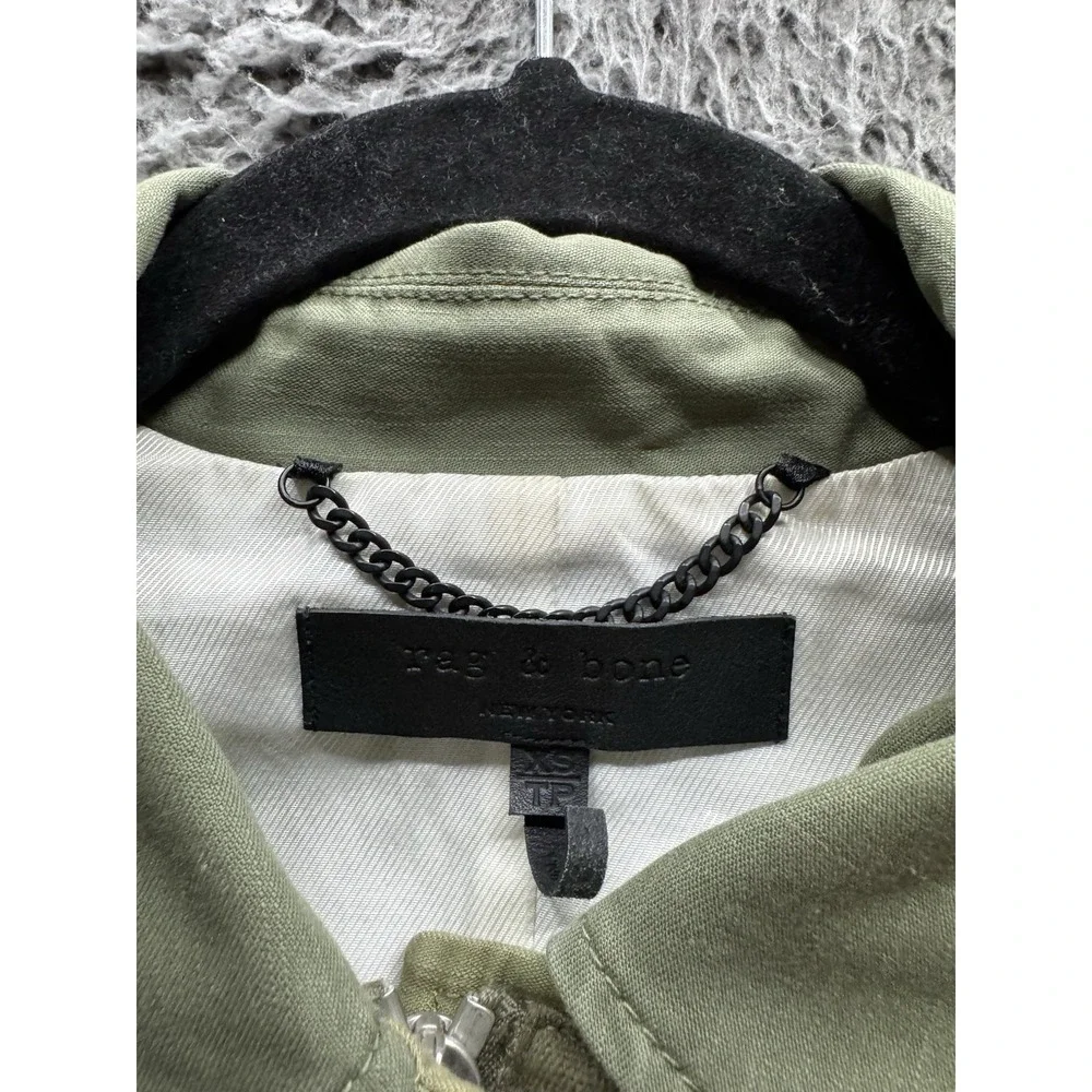$595‎ Rag & Bone Green Modular Convertible (Vest) Field Jacket Size XS